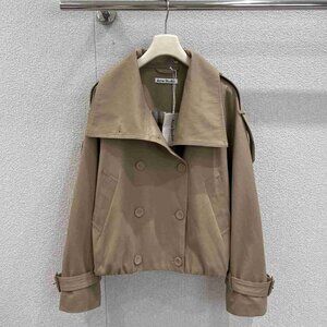 Acne Studios Khaki Cropped Trench Jacket